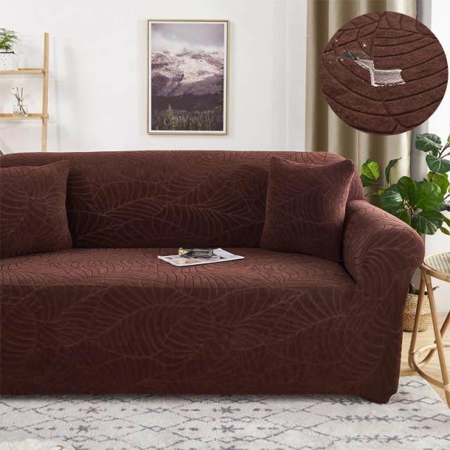 housse stylée pour canapé jacquard
