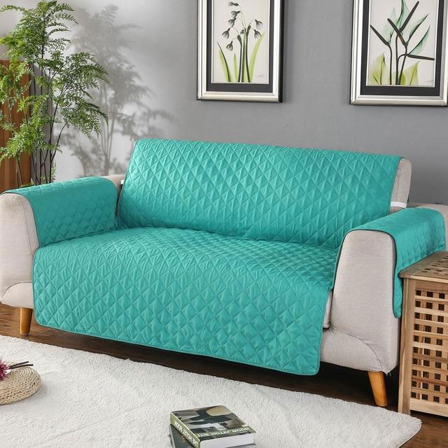 protège canapé turquoise élégant