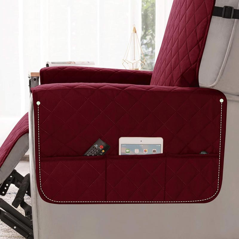 fauteuil relax housse unie bordeaux