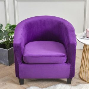 Housse Pour Fauteuil Cabriolet en velours violet