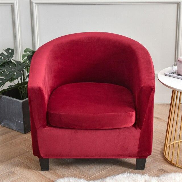 housse fauteuil cabriolet rouge velours