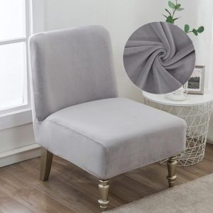 Housse de Fauteuil Crapaud Velours Gris