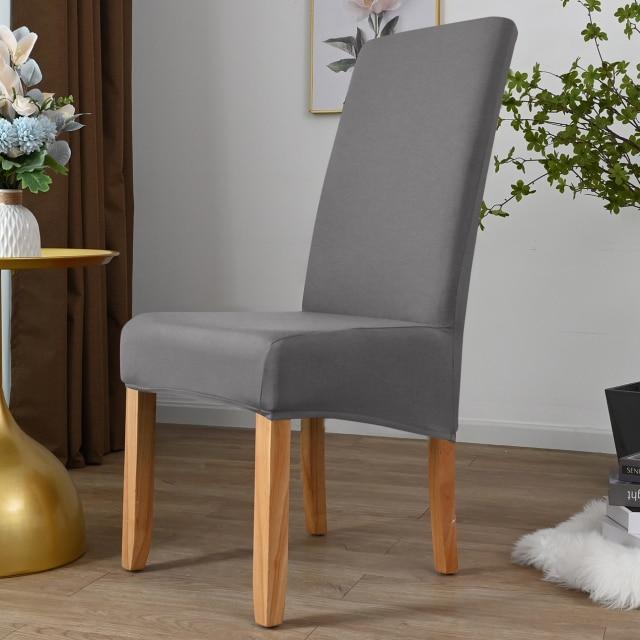 housse de chaise grande taille gris anthracite