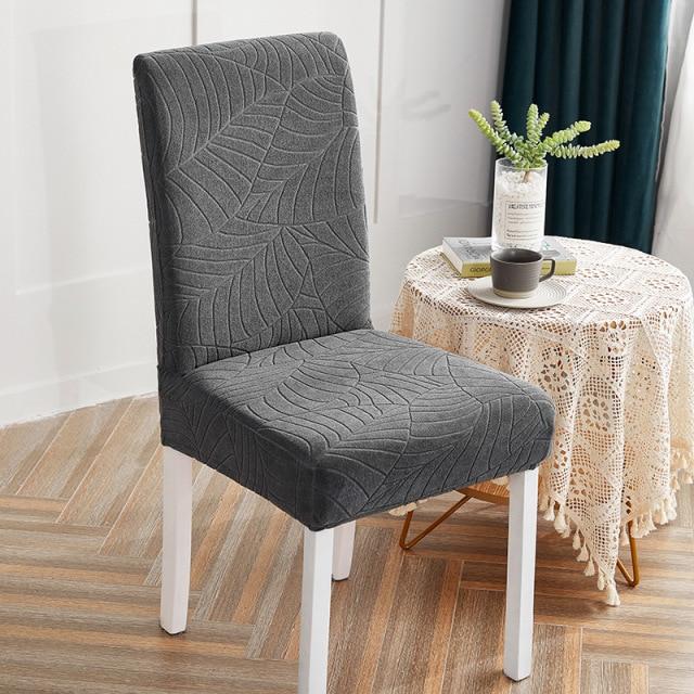 Housse de Chaise à Motifs Floraux Gris Anthracite