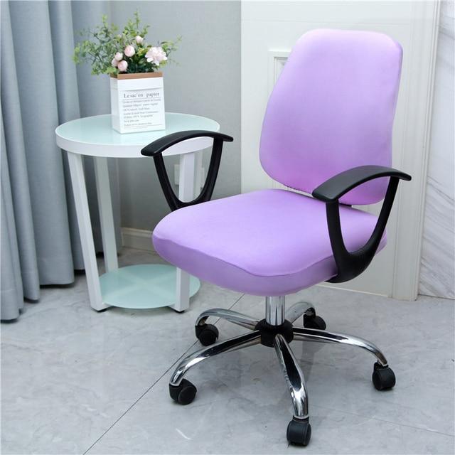 Housse de Chaise de Bureau Unie en polyester et spandex