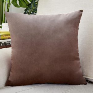 Housse de coussin velours chocolat élégante