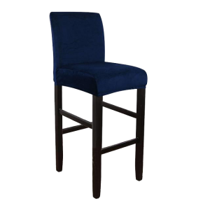 housse de tabouret de bar velours bleu marine