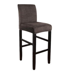 Housse de Tabouret de Bar Velours Marron Foncé