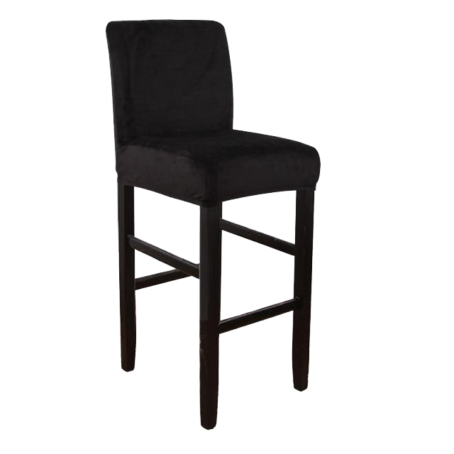housse de tabouret de bar velours noir