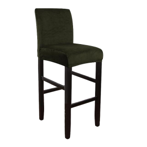 housse de tabouret de bar velours vert kaki