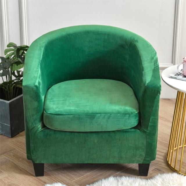 housse fauteuil cabriolet velours vert