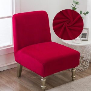 Housse de Fauteuil Crapaud Velours Rouge