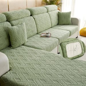 housse canapé vert amande