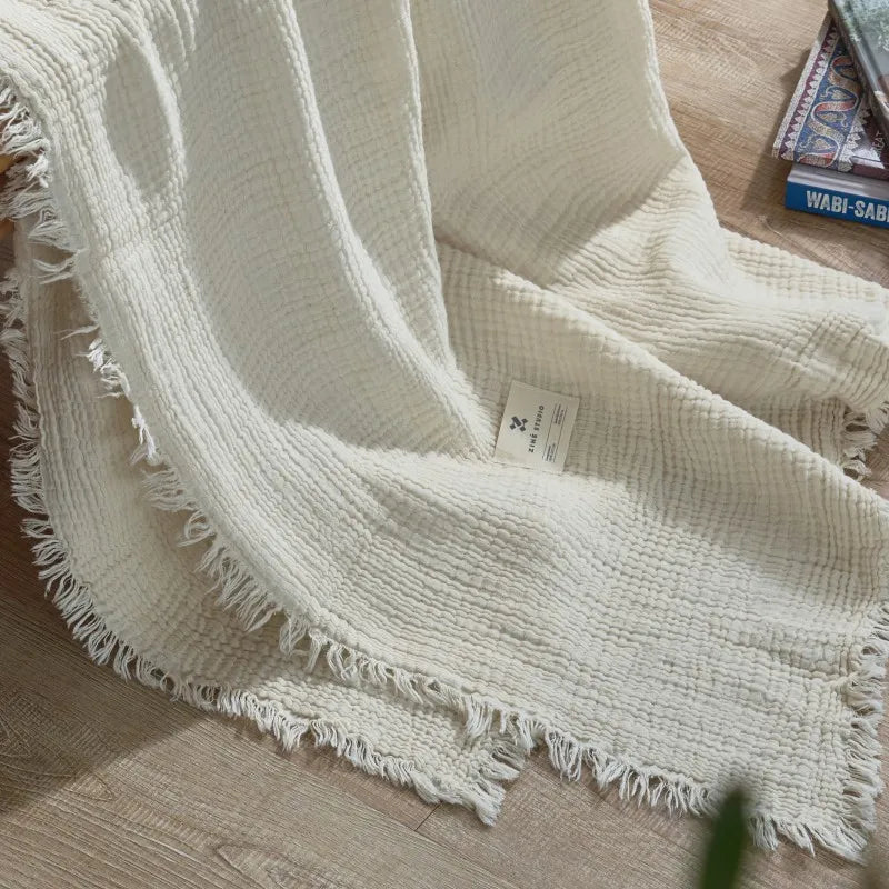 décoration élégante plaid blanc