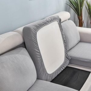 housse pour coussin d'assise de canapé gris