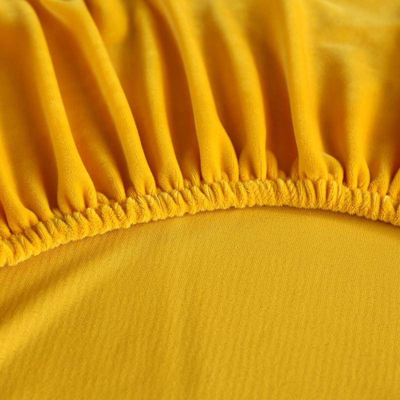housse velours jaune