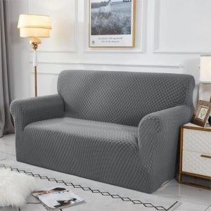 housse de canapé imperméable grise