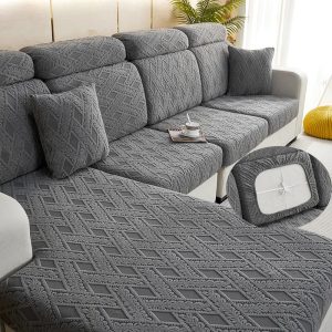housse d'assise de canapé Nola gris anthracite
