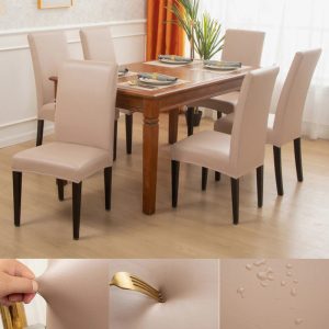 Housse de Chaise PU Cuir Kaki