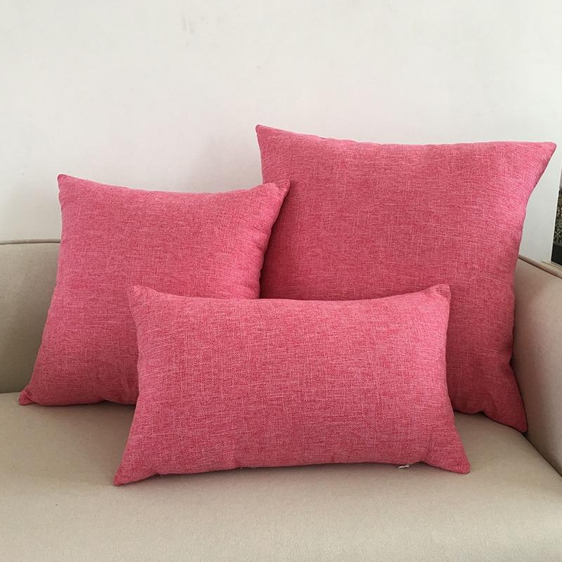 housse de coussin rose