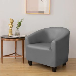 housse de fauteuil cabriolet en cuir pu grise