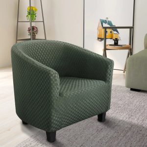 housse de fauteuil cabriolet damier vert kaki