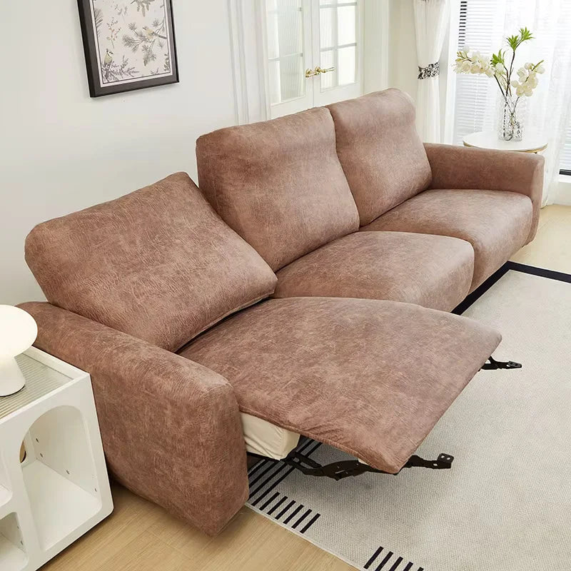 fauteuil relax en similicuir marron clair