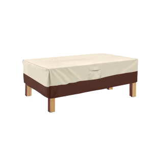housse de salon de jardin marron et beige