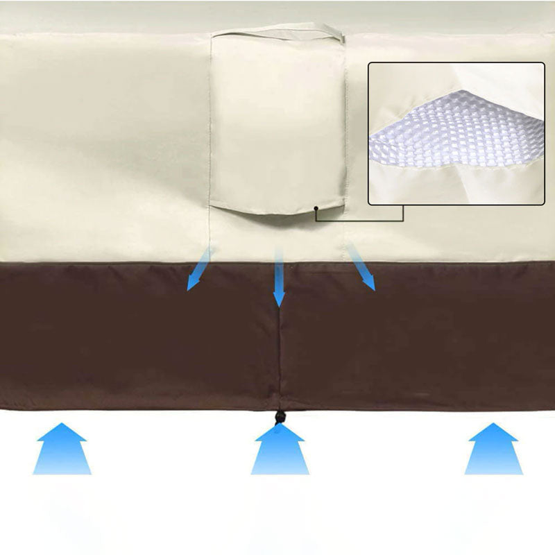 housse de protection jardin marron beige