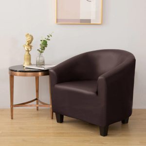 housse de fauteuil cabriolet en cuir PU marron