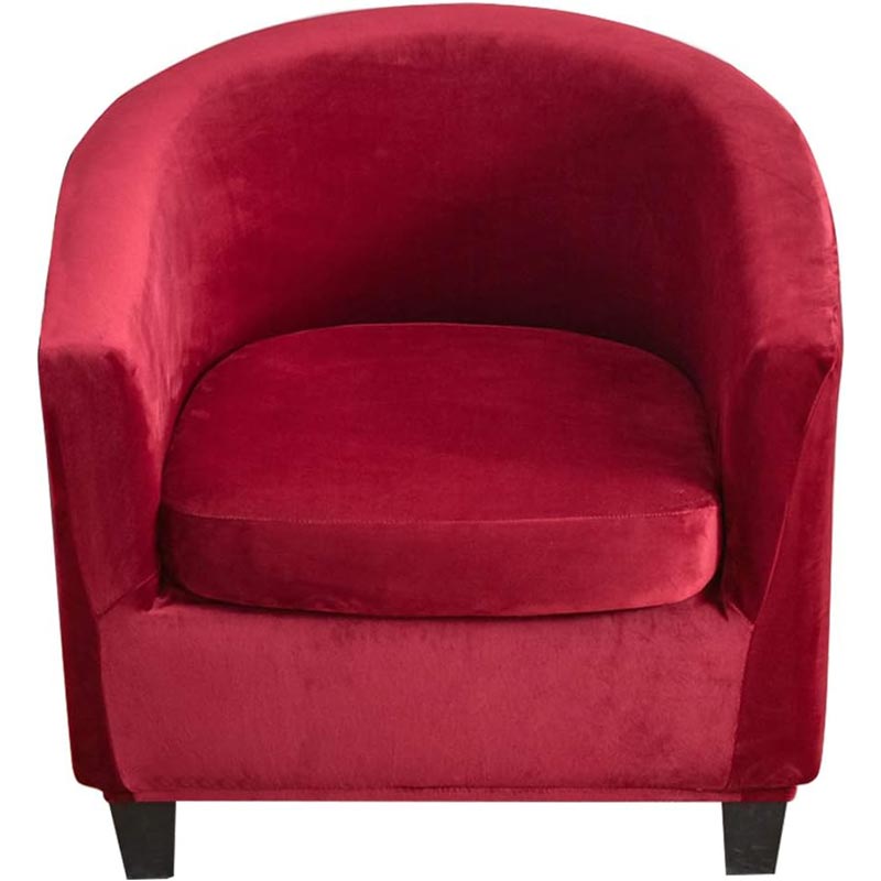 housse rouge velours pour fauteuil