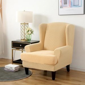 Housse Pour Fauteuil Crapaud Jacquard Bisque
