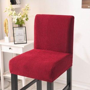 housse tabouret de bar bordeaux