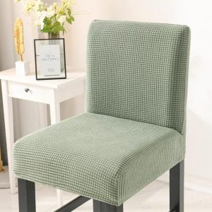 Housse Tabouret de Bar Vert Laurier