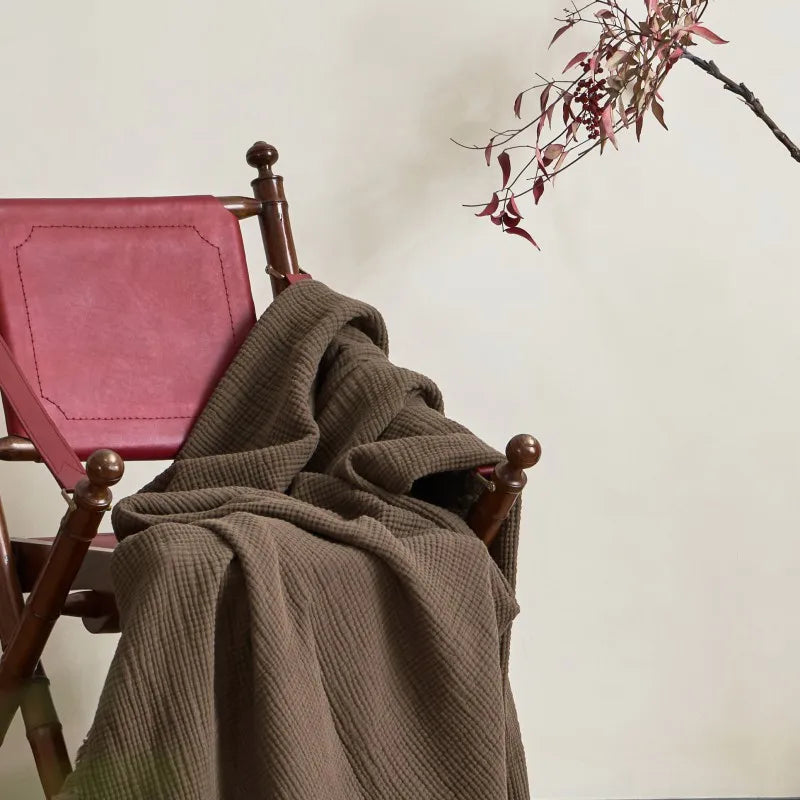 doux plaid canapé en gaze de coton