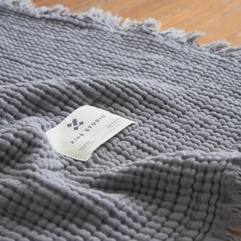 plaid en gaze de coton