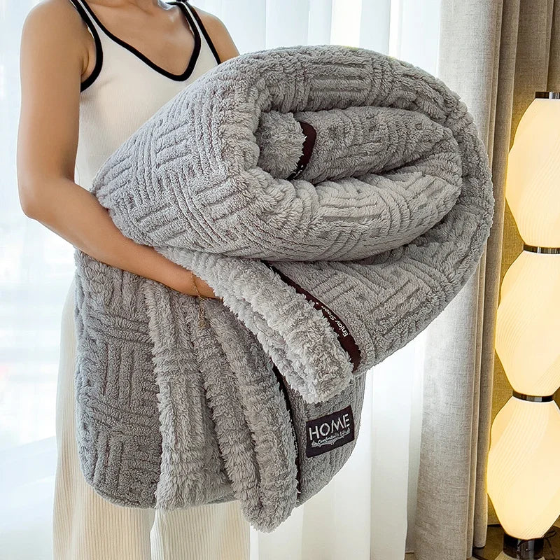 Plaid Molletonné Pour Canapé Gris Clair